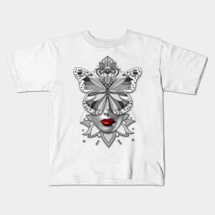 Creative Mandala Butterfly Woman Face 2 Kids T-Shirt